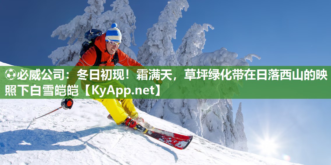 冬日初现！霜满天，草坪绿化带在日落西山的映照下白雪皑皑